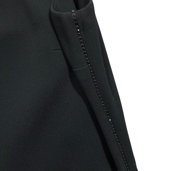 Lauren Ralph Lauren 12 Little Black Dress With Sparkled Embelished Side Zip Back - Picture 4 of 5